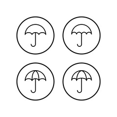 umbrella icons set. Umbrella vector icon