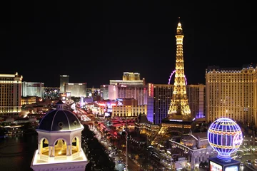 Foto op Plexiglas anti-reflex Las Vegas, vue des casinos (Bellagio) © Stefber