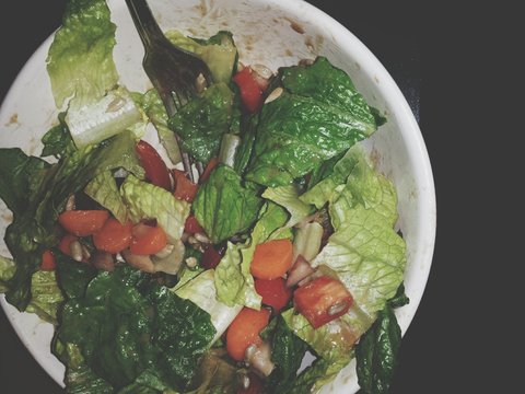 Directly Above Shot Of Salad In Bowl