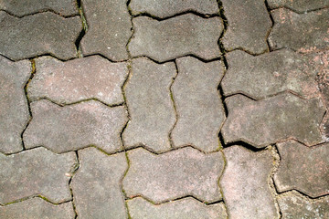 Blocks arranged in an eight-sided corridor.