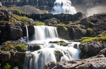 Dynjandi Wasserfall, in den Westfjorden in Island