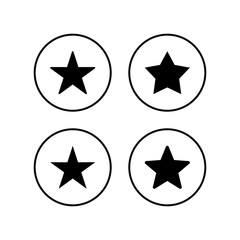 Star Icons set. Star vector icon. Rating symbol