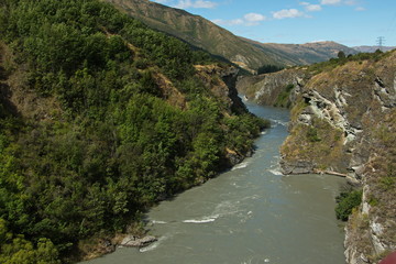 Kawarau Gorge in Otago on South Island of New Zealand
