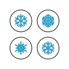 Snowflake icons set. snow icon vector. Symbol of winter, frozen