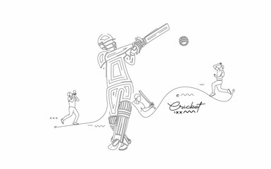 Cricket banner batsman championship background.