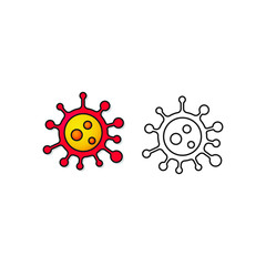 Virus flat design vector illustration