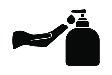 EPS 10 vector. An icon with sanitizer. Protection from viruses.