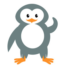 Cartoon Penguin Icon, Vector illustration
