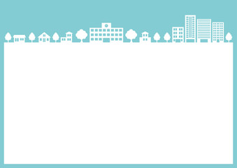 街並みのシルエットフレーム