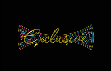 Exclusive Calligraphic 3d Style Text Vector illustration Design.