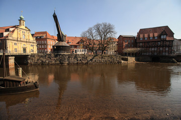 Lüneburg; Wasserviertel mit Altem Kran