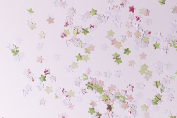 Fototapeta na wymiar Paper colorful flowers pattern on white background