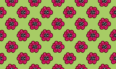 multi-colored flowers on a bright and white background. pattern illustration.