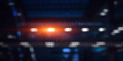 Digital code electronic high tech background