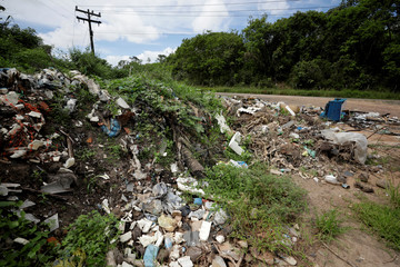 garbage discarded on the street