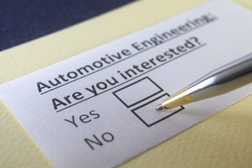 One person is answering question about automotive engineering.