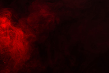 Red steam on a black background.