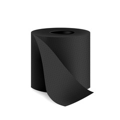 Black toilet paper roll, vector.