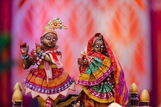 Lord Shri Krishna And Radha Sculpture In Hinduism