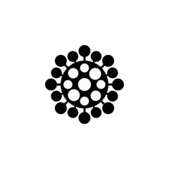 Virus icon - cartoon design. Vector bacteria symbol. Simple cell sign. Coronavirus, covid - 19 art