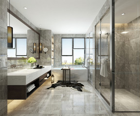 3D rendering of a Bathroom interior