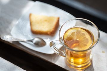 Glass of tea for brakfast