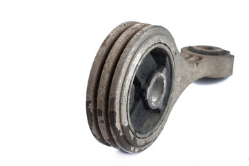 Old car parts isolated on white background.Copy space