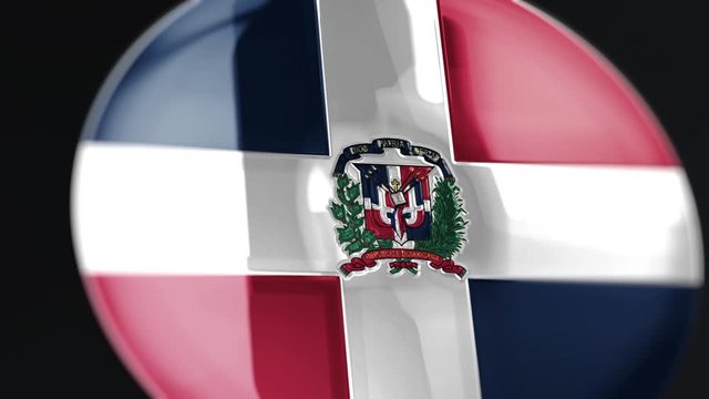 3D intro illustration intro representation of the flag and country of Dominican Republic