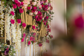 Beautiful arrangement for special wedding
