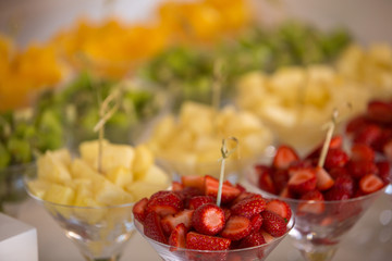 close up. delicious fruits bar