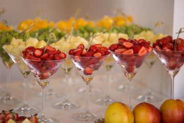 close up. delicious fruits bar