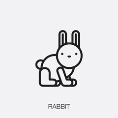 rabbit icon vector sign symbol