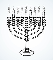 Menorah. Vector drawing