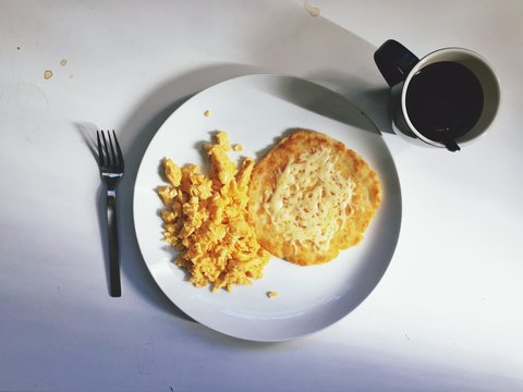 Overhead View Of Breakfast