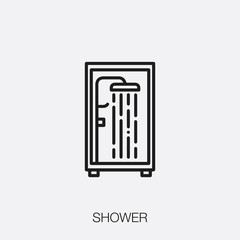 shower icon vector sign symbol