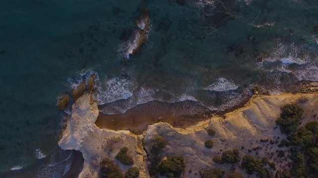 Beautiful rocky coast on Greek isand
