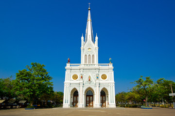 Nativity of Our Lady Cathedral One of the most beautiful and highest Catholic churches in Thailand Located on the banks of the Mae Klong River