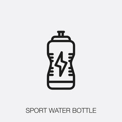 sport water bottle icon vector sign symbol