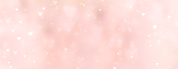 Abstract pink background with hearts - concept Mother's Day, Valentine's Day, Birthday - spring colors