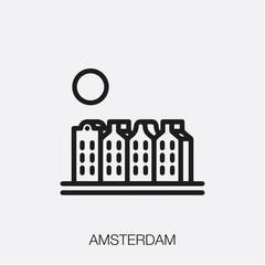 amsterdam icon vector sign symbol