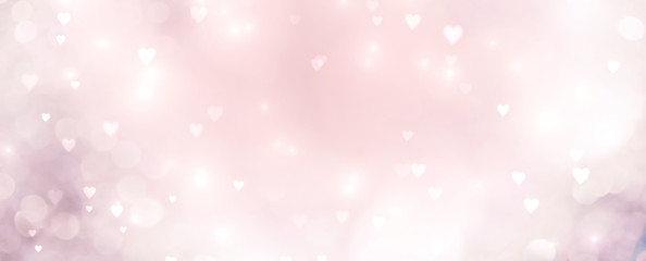 Abstract pink background with hearts - concept Mother's Day, Valentine's Day, Birthday - spring colors - 338794497