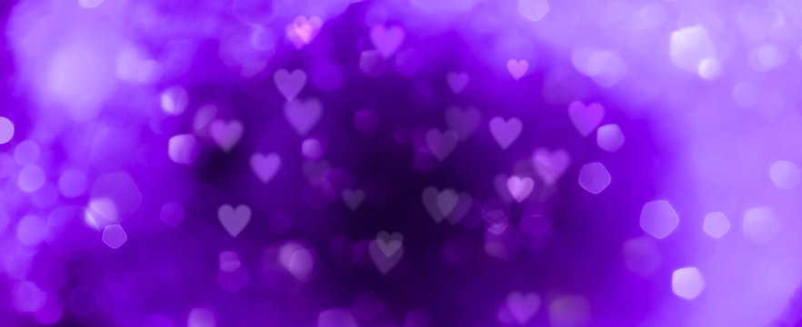 Abstract purple background with hearts - concept Mother's Day, Valentine's Day, Birthday 