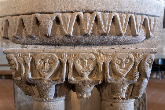 Medieval church of Gropina, Tuscany, interior