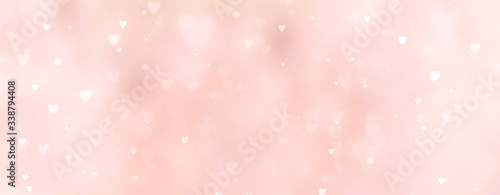 Abstract pink background with hearts - concept Mother's Day, Valentine's Day, Birthday - spring colors