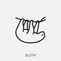 sloth icon vector sign symbol