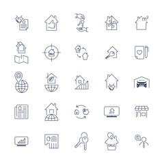 
Real estate vector icons set of icons