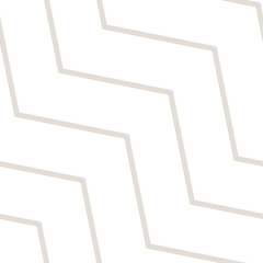 Subtle vector seamless pattern with diagonal stripes, thin lines, chevron, zigzag. Simple minimal white and beige texture. Abstract geometric background. Delicate minimalist ornament. Repeat design