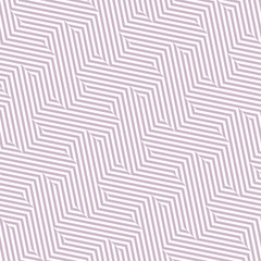 Vector geometric lines seamless pattern. Elegant texture with diagonal stripes, broken lines, chevron, zigzag. Simple abstract geometry. Modern lilac and white graphic background. Repeating design