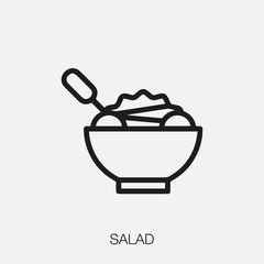 salad icon vector sign symbol