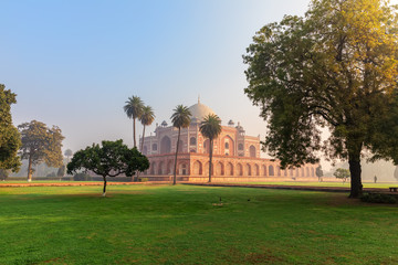 Humayun's Complex, view on the Tomb and the park, India, New Delhi